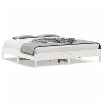 vidaXL Letto Senza Materasso Bianco 180x200 Cm Legno Massello Di Pino - Vidaxl