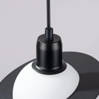 Wonderlamp L&aacute;mpara de techo con forma de planeta saturno negro y blanco