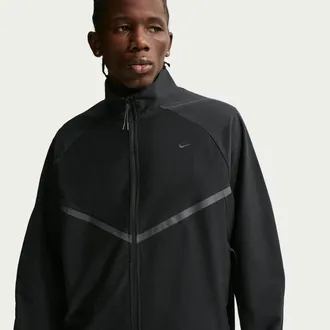 Nike Mens Nike Sportswear Tech Dri-FIT Shori Knit Track Jacket in Black | IM1335-010