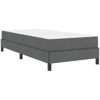 vidaXL Vidaxl - Cama Tipo Box Spring Con Colch&oacute;n Gris Oscuro 80 X 200 Cm Tela