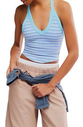 Free People All Clear Rib Racerback Tank in Bright Blue at Nordstrom Rack, Size X-Large
