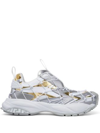 Versace White Lace Up Sneakers