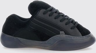 ERL Quad Vamp Leather and Suede Low-Top Sneakers with Padded Ankle
