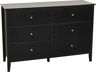 Melody Maison Large 6 Drawer Chest Of Drawers - Hales Black Range