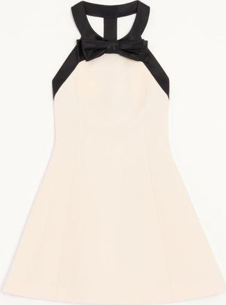 Valentino CREPE COUTURE SHORT DRESS Woman VANILLA/BLACK 38