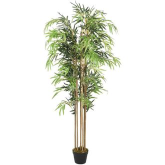 vidaXL Rbol De Bamb&uacute; Artificial Con 1650 Hojas Verde 180 Cm Vidaxl