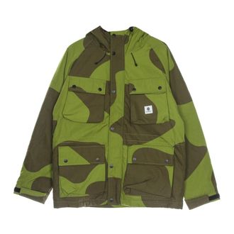 Element Mountain Parka Camo Army Camo - Heren - Winterjassen - Groen - S - Katoen - Jassen