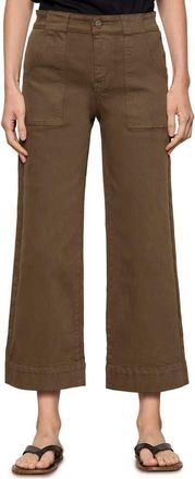 Sanctuary Insider High Waist Cropped Straight Leg Jeans in Forage Green at Nordstrom, Size 24