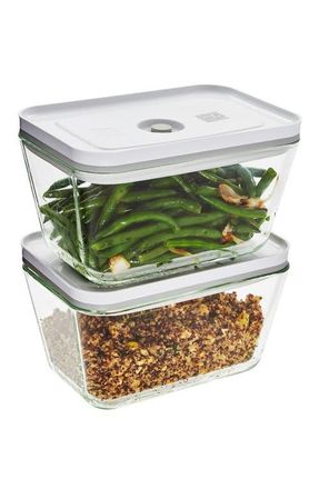 Zwilling Fresh & Save 2-Piece Glass Vacuum Container Set in White at Nordstrom
