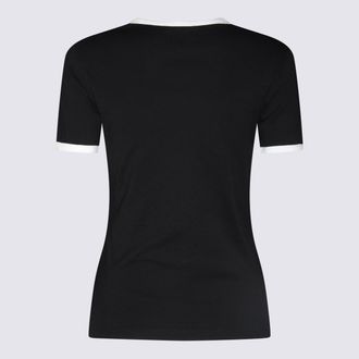 Courr&egrave;ges Womens T-Shirts And Polos Black-Heritage White _100 % Co Black/heritage