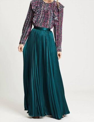 Marie Oliver Wesley Maxi Skirt In Emerald