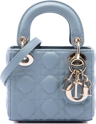 Dior Pre-owned Dior Micro Lambskin Cannage Lady Satchel Ladies 1AD0VO657MYISE6Y