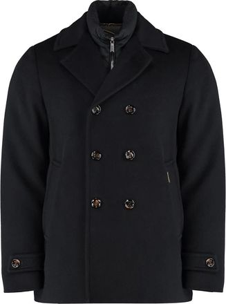 Moorer Wollen Peacoat met ganzendons - Heren - Mantel - Blauw - S - Wol - Jassen