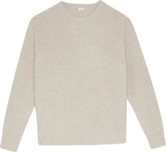 C.T. Plage Wool Crew Neck Sweater - Dames - Ronde hals truien - Beige - M - Wol - Truien & Vesten