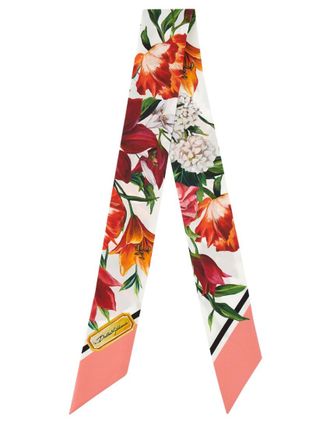 Dolce & Gabbana Multicolor Bandeau Floral Scarf