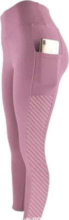 Generic Yoga Pants for Women with Pockets Gym Leggings High Waisted Sports Leggings Tummy Control Workout Running Stretching Tights with 2 Pockets (Dusty Rose