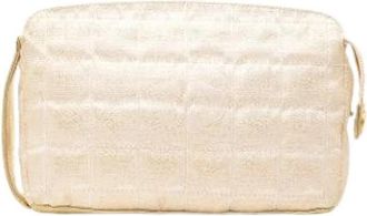 Chanel Pre-owned Canvas Pouch - Dames - Vintage Schoudertas - Beige - ONE Size - Leer - Vintage