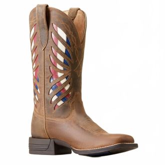 Ariat Womens Longview Western Boots In Burlap