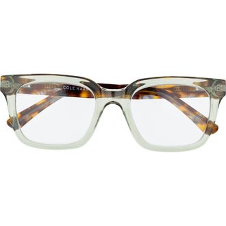 Cole Haan 51mm Square Reading Glasses in Crystal Green at Nordstrom Rack, Size +1.50