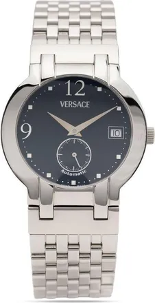Versace 2010 pre-owned Madison 34mm - unisex - stainless steel/Sapphire Crystal - 37 - Black