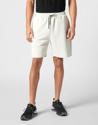 Plein Sport Technical Loose Fit Jogging Shorts Men in Grey at Nordstrom, Size Xxx-Large