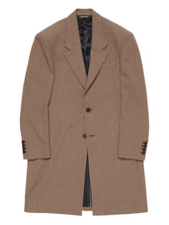 Acne Studios Wollen jas met pied-de-poule print - Bruin