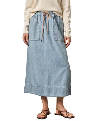 Lilla P Denim Drawcord Skirt
