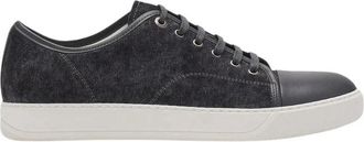 Lanvin Dbb 1 Suede Sneaker - Heren - Sneakers - Grijs - 43 EU - Katoen - Schoenen