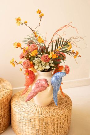 Kalalou Ceramic Parrots Vase