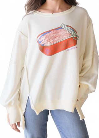 Free People Graphic Camden Top In Sardine Combo