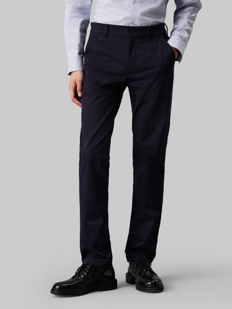 Calvin Klein Chinohose CALVIN KLEIN SATEEN STRETCH SLIM CHINO, Herren, Gr. 33, L&auml;nge 32, blau (night sky), Web, Obermaterial: 98% Baumwolle, 2% Elasthan, unifarben