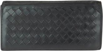 Bottega Veneta Pre-owned Wallets, male, Brown, Size: ONE SIZE Pre-owned Intrecciato Leather Long Wallet