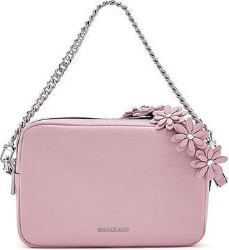 Michael Kors Bryant Medium Double Zip Chain Camera Crossbody Cross Body Womens Handbags Smokey Rose 1, Leather/Polyester