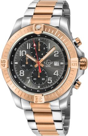 Gevril Group T38 Chronograph Quartz Grey Dial Mens Watch 42809B