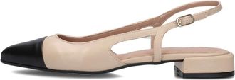 Lina Locchi Schoenen, Dames, Beige, 41 EU, Leer, Elegante Zwarte Slingbacks voor Vrouwen