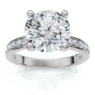Pompeii3 Certified 2 1/4Ct Cathy Diamond Engagement Ring 14k Gold or Platinum Lab Grown