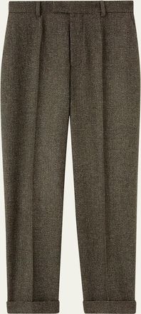 Loro Piana Louis Wool Straight-Leg Ankle Trousers