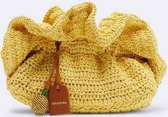 Aquazzura Paradise raffia clutch