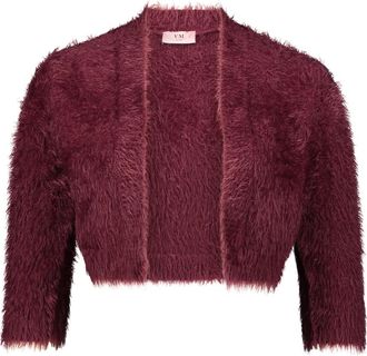 Vera Mont Truien & Vesten, Dames, Rood, S, Elegante Franje Bolero Jas