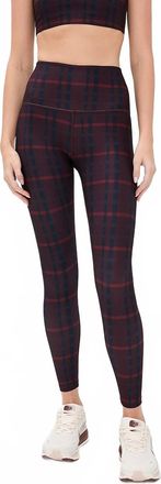 Beyond Yoga Softmark High Waisted Midi Legging In Dark Cherry Preppy Plaid