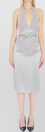 Gucci satin dress american neckline