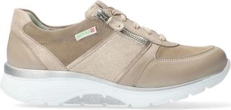 Mephisto Izae Sneaker voor Dames - Licht taupe - Dames - Sneakers - Beige - 35 EU - Leer - Schoenen