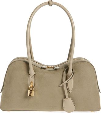 Stella McCartney Ryder Faux Suede Crossbody Bag in Khaki at Nordstrom