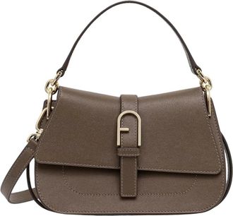 Furla Flow Mini Top Handle Bag - Dames - Handtassen - Bruin - ONE Size - Leer - Tassen