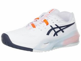 Asics Mens Gel-Resolution X Tennis Shoes In White/indigo