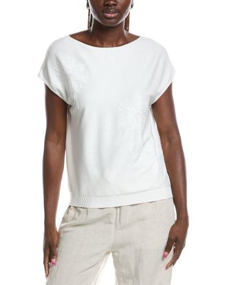 Joseph Ribkoff Embroidered Sequin Blouse