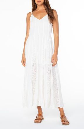 Roxy Jardin Bloom Lace Maxi Dress in Cloud Dancer at Nordstrom, Size Xx-Large