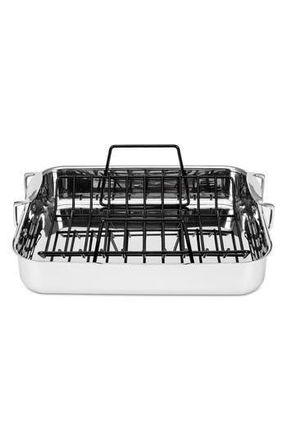 Viking 3-Ply Roasting Pan with Nonstick Rack in Stainless Steel at Nordstrom Rack
