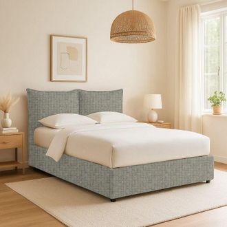 Dmora Cama Penzance De Plaza Y Media, Desenfundable, Hecha En Italia, Gris