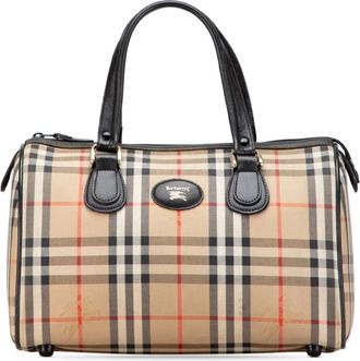 Burberry 1900s Haymarket Check canvas tas - Bruin